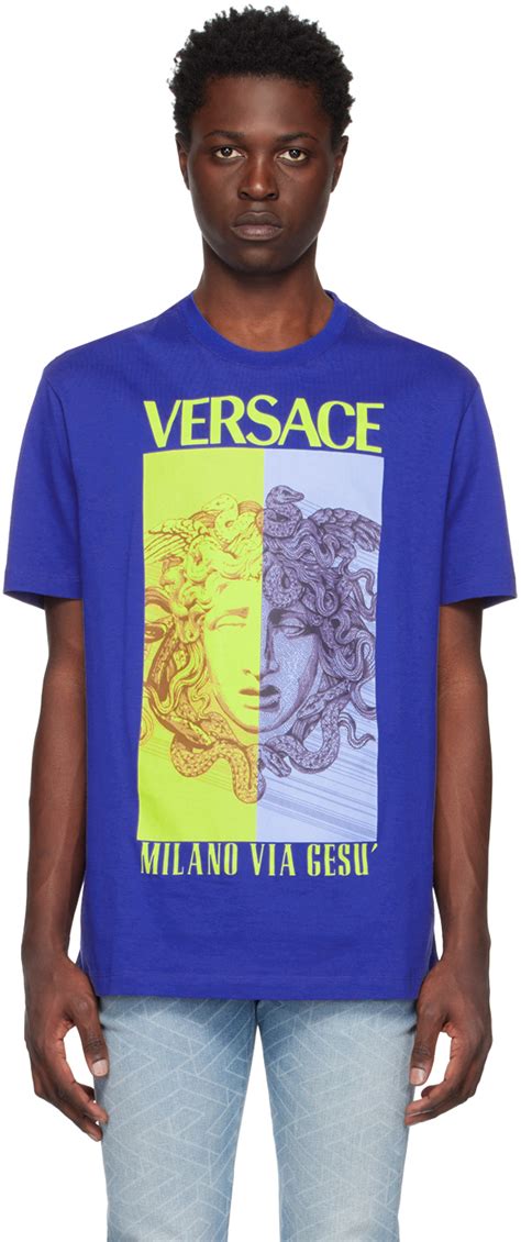 versace style hemd|versace blue t shirt.